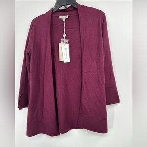 Evolution Ancho Chili Cardigan 3/4 Sleeve Size Small NWT merlot Stitch Fix